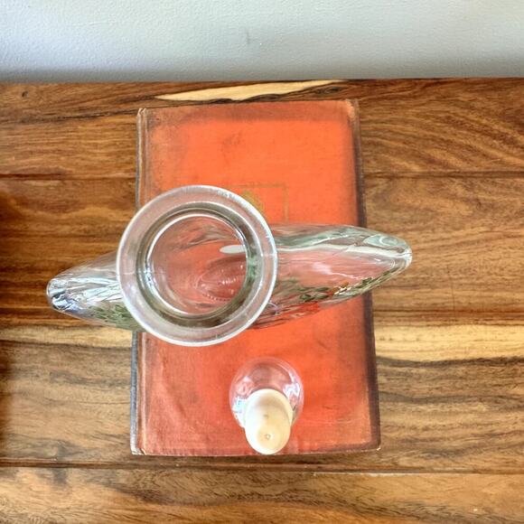 Vintage Tiroler Crystalglas Wolke German Glass Liquor Decanter Hand panted - Picture 12 of 12